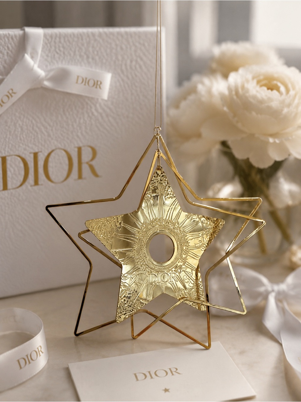 DIOR 2024 Christmas Holiday 3D Metal Gold Star Ornament VIP Gift RARE LIMITED ED